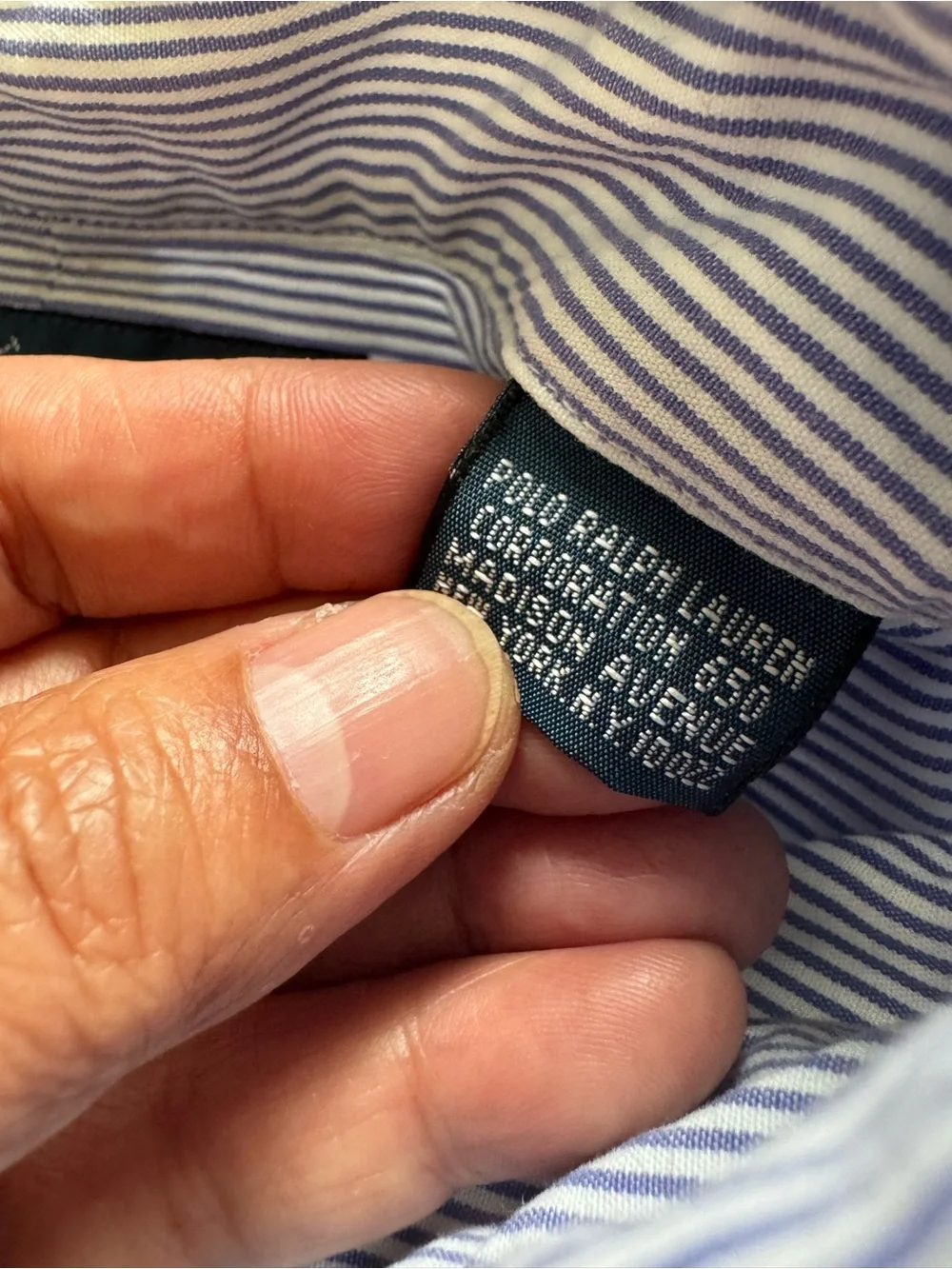 Ralph Lauren Light Blue Pinstripe Button-Down Dress Shirt - Picture 3 of 10
